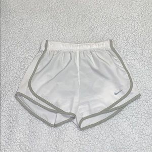 White nike shorts